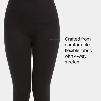 Spanx Seamless Leggings - Comfortable Athletic Wear - Core & Tummy Control for Shaping - Natural Waist Fit - Black - X-Large