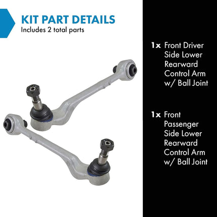 TRQ Front Lower Control Arm with Ball Joint Set Compatible with 2008-2013 BMW 128i 135i 2006 325i 2007-2013 328i 330i 2009-2011 335d 335i 2011-2013 335is 2013-2015 X1