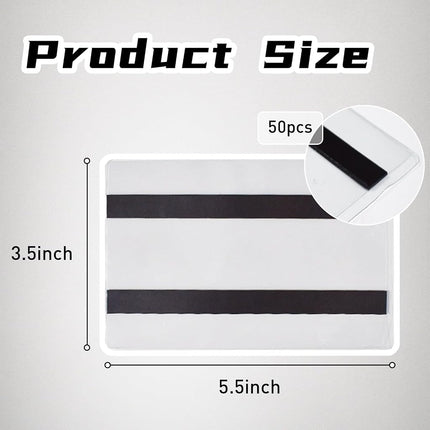 Hyuetrsa 50 Pcs Magnetic Sign Holder Vinyl Pouches Pallet Rack Side Opening