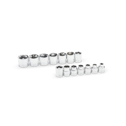 GEARWRENCH 14 Piece 3/8" Drive 6 Point MM Stubby Socket Set - 81396