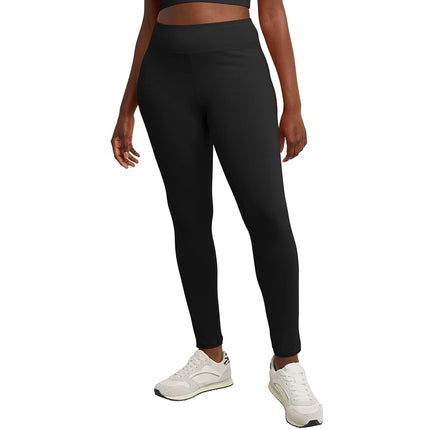 Hanes Women's Stretch Jersey Legging, Black, XX-Large