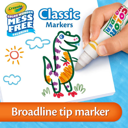 CRAYOLA Color Wonder Marker Set, 20 Mess Free Broad Line Markers for Kids & Toddlers 3+
