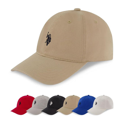 U.S. Polo Assn. Men's U.s Polo Assn. Cotton Adjustable Curved Brim With Embroidered Small Pony Logo Baseball Cap, Beige, One Size UK