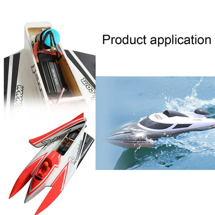 Flycolor 90A Waterproof Brushless ESC Electronic Speed Controller with 5.5V/5A BEC and XT90 4.0mm Banana Head Connector for Model Ship RC Boat