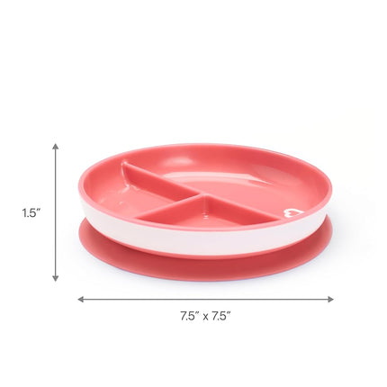 Munchkin Stay Put Divided Suction Plates, Pink/Purple