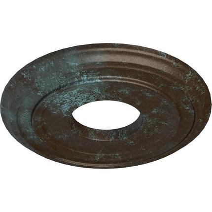 Ekena Millwork CM12CLBBS 12 3/8 OD X 4" ID X 1 1/8 P Classic Ceiling Medallion fits Canopies up to 7 1/4, Bronze Blue Patina