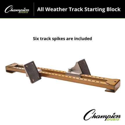 Bloque de salida Champion Sports para todo tipo de clima