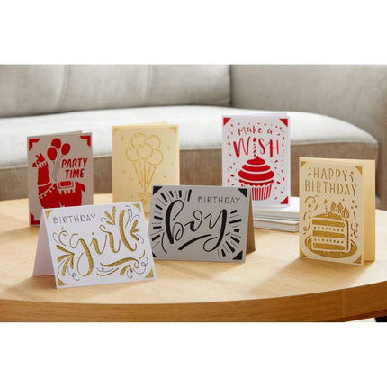 Cricut Joy Insert Cards | Cream & Gold Holographic | 10.8cm x 14cm (4.25" x 5.5") | 12-Pack | for use with Cricut Joy