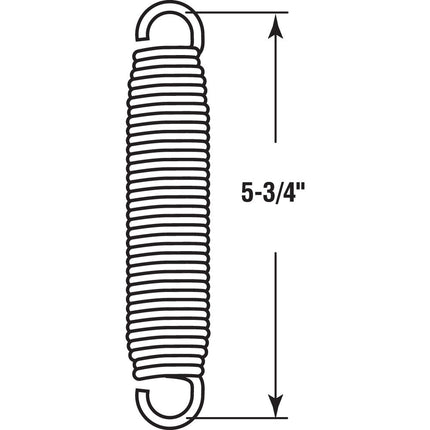 PRIME-LINE, Nickel Handyman SP 9625 Extension, Spring Steel Construction, Plated Finish, 0.120 GA x 1-1/16 in. x 5-1/2 Loop Open (Single Pack), 5-3/4 in