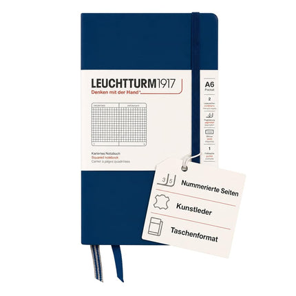 Leuchtturm 90mm x 150mm A6 Pocket Squared Notebook