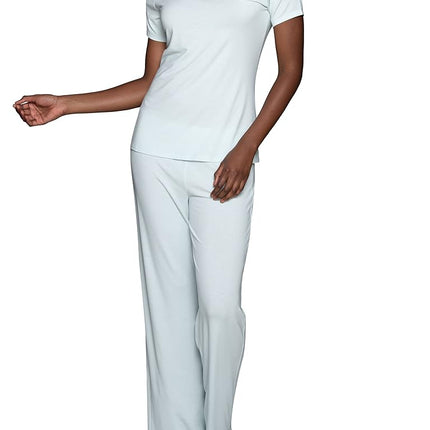 Conjunto de pijama de modal Beyond Comfort de Vanity Fair para mujer (manga corta y larga), manga corta - Softest Jade, XL