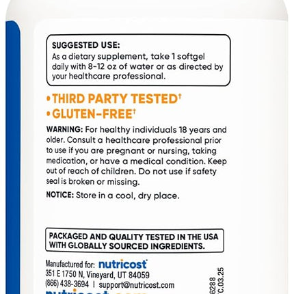 Nutricost Lycopene (50 mg) 120 Capsules, Gluten Free, Non-GMO, and Suitable for Vegetarians