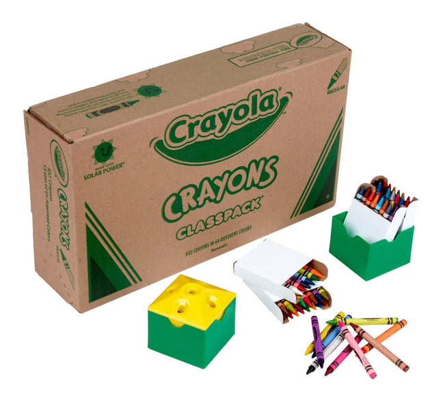 Crayola 832 Ct Crayon Classpack, 64 Assorted Colors (52-8019)