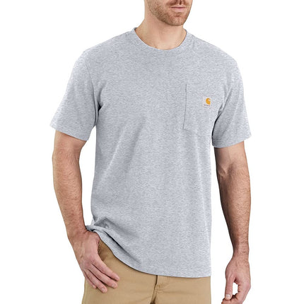 Carhartt Men's Relaxed Fit Heavyweight T-Shirt (Big & Tall), Heather Gray, XXXL