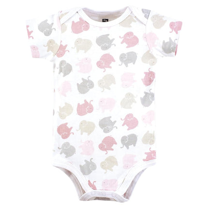 Hudson Baby Unisex Baby Cotton Bodysuits, Multi Color Mommy Elephant, 12-18 Months