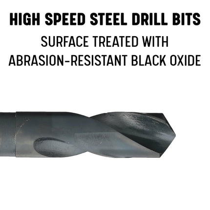 Drill America - DWDRSD1-17/64 1-17/64" Reduced Shank High Speed Steel Drill Bit with 1/2" Shank, DWDRSD Series