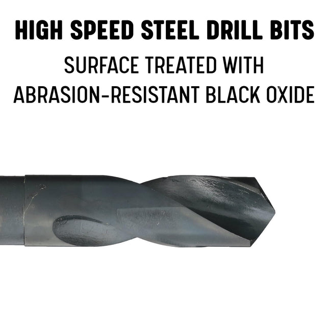 Drill America 31.00mm Reduced Shank High Speed Steel Drill Bit with 1/2" Shank, DWDRSD Series