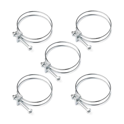 POWERTEC 70197 2-1/2" Wire Hose Clamp, 5 Pack