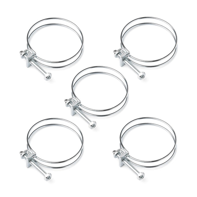 POWERTEC 70197 2-1/2" Wire Hose Clamp, 5 Pack
