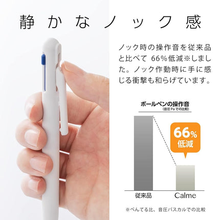 Pentel XBXAC35W Bolígrafo Calme Tricolor, 0.02 pulgadas (0.5 mm), Grisáceo, Blanco, 5 unidades
