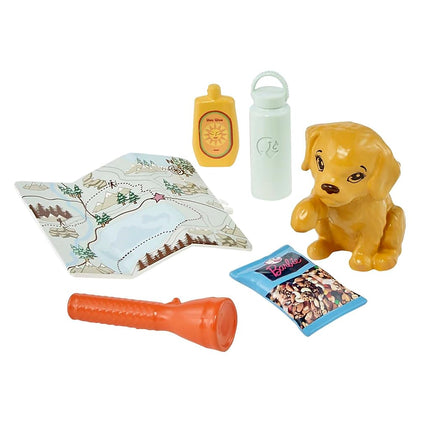 Barbie Doll, Kids Toys, Brunette Doll with Puppy, Barbie Sets, Hiking Day, Self-Care Series, Backpack Pet Carrier, Camera and More, HNC39