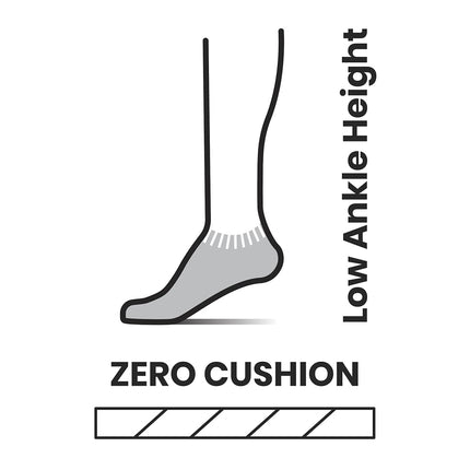Smartwool Women's Run Zero Cushion Low Ankle Socks, Black, XL