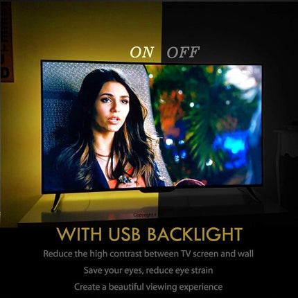 USB Powered LED Strip Lights TV Backlights Kit for 50 to 55 Inch TV - Sony LG Samsung Monitor Smart TV Wall Mount Stand Work Space Color Changing LED Background Ambient Lighting