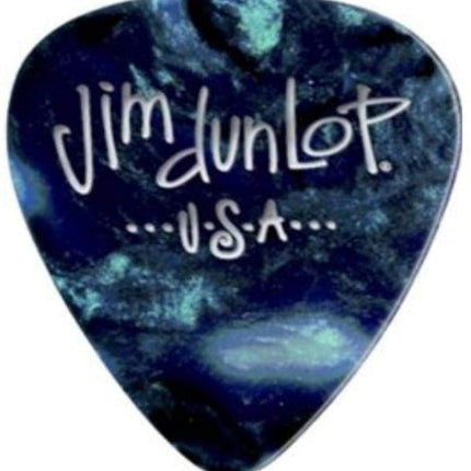Dunlop 483R11MD Turquoise Pearloid Classic Celluloid Medium Guitar Picks, 72-Pack