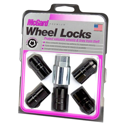 McGard 24516 Black Cone Seat Wheel Locks (M14 x 1.5 Thread Size) - Set of 5