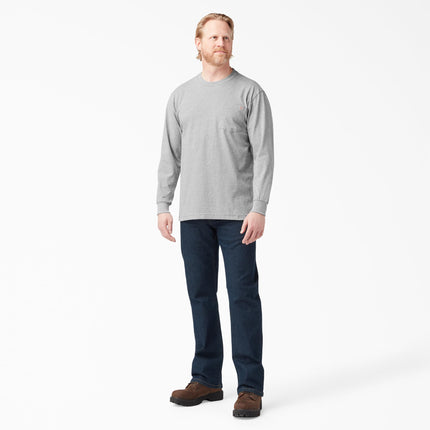 Dickies Men's Big-Tall Long Sleeve Heavyweight Crew Neck, Heather Gray, XX-Large/Tall