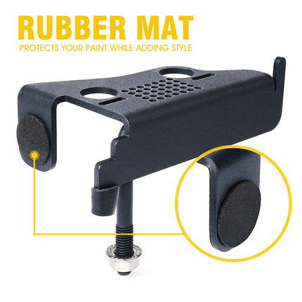 Xprite Metal Steel Front Door Foot Pegs Rest Pedals for 2007-2018 Jeep Wrangler JK JKU Accessories - 1 Pair