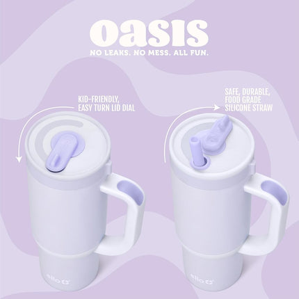 Ello Oasis 18oz Stainless Steel Tumbler - Orange Daisies