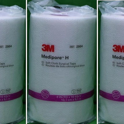 3M Medipore H Soft Cloth Surgical Tape - 4" Wide b