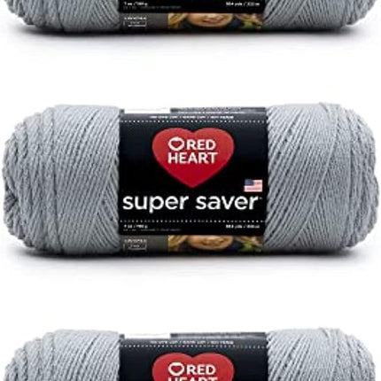 Red Heart Super Saver Pack of 3 - Dusty Gray - 7oz