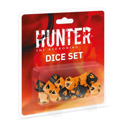 Renegade Game Studios | Hunter: The Reckoning 5th Edition Dice Set | Tabletop Role-Playing Accessory | Ages 18+, Orange