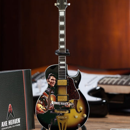 AXE HEAVEN EP-361 Elvis Presley 1968 Comeback Special Hollow Body Mini Guitar Replica Collectible, Gold