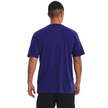 Under Armour Men's Sportstyle Left Chest Short Sleeve T-Shirt, (468) Sonar Blue/Black/Black, X-Small