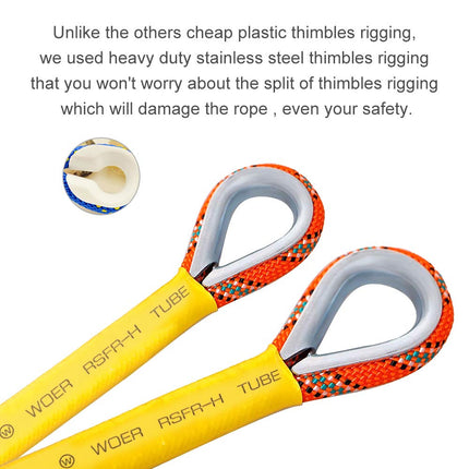 X XBEN Outdoor Climbing Rope 10M(32ft) 20M(64ft) 30M (96ft) 50M(160ft) Rock Climbing Rope, Escape Rope Climbing Equipment Fire Rescue Parachute Rope (96 Foot) - Orange