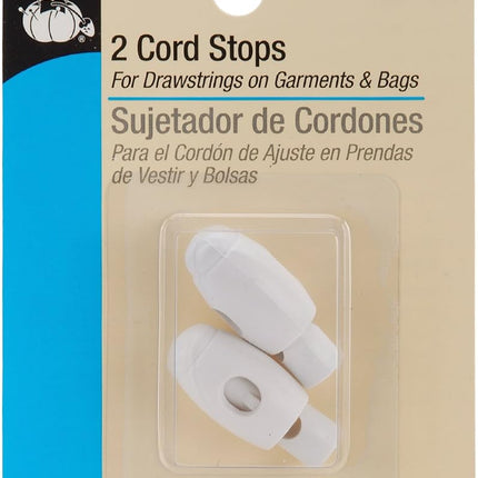 Dritz, White, Cord Stops for Drawstrings on Garmen