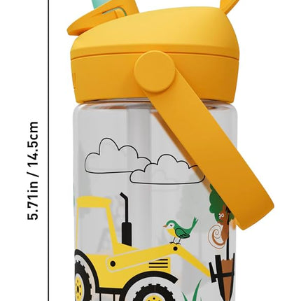 Camelbak THRIVE FLIP STRAW KIDS 415 ml – sport bottle – leak-proof – child-friendly size – easy drinking closure – ideal for on the go – Tractors And Trees, size: OS