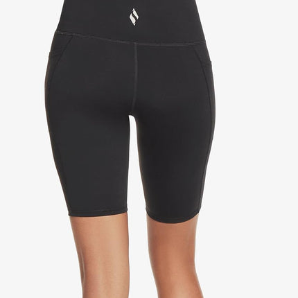 Skechers Women's GO WALK 10 " Bike Short, Black/White, XS