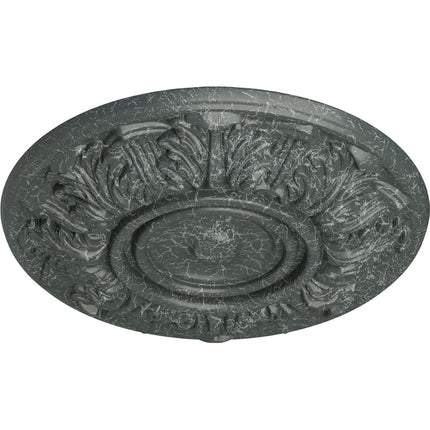 13"OD x 1 3/8"P Whitman Ceiling Medallion (For Canopies up to 3 3/4"), Hand-Painted Athenian Green Crackle