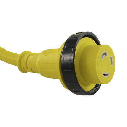Conntek Marine Shore Power 10/3 30-Amp Cordset with Light Indicator, Yellow, 12-Feet