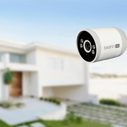 Swann AdvancedX Wired 4K Security Camera PoE Outdoor Bullet, Color Night Vision, Smart AI Video Analytics/Alerts, Advanced Motion Detection
