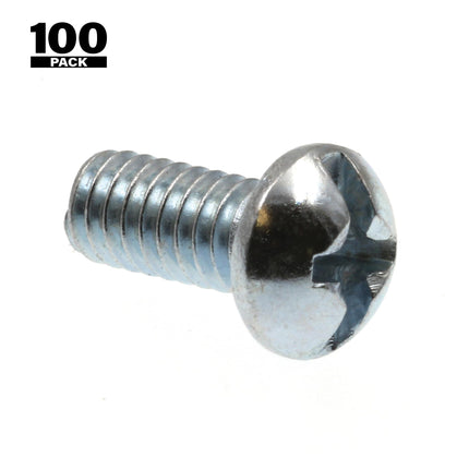 Prime-Line Products 9003419 Machine Screw, Round Head, Slotted/Phillips Combo, #8-32 X 3/8 in, Zinc Plated Steel, Pack of 100