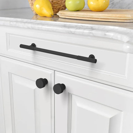 Asidrama 10 Pack 7.5 Inch(192mm) Matte Black Cabinet pulls Kitchen Cabinet Handles, Cabinet Pulls Kitchen Cabinet Hardware for Cupboard Drawer Pulls