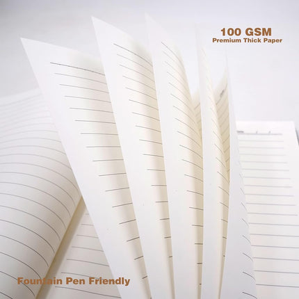 Large Lined Notebook Journal for Writing, Soft Faux Leather Cover, 100GSM Papers, 320 Pages, A4 8.4x11.4 inches Note Book for Work Men Business (Black,Ruled)