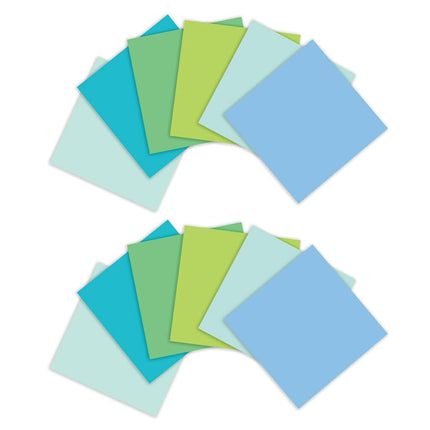 Post-it 100% Recycled Paper Super Sticky Notes, 2X The Sticking Power, 3x3 in, 12 Pads, 70 Sheets/Pad, Oasis Collection (654R-12SST)