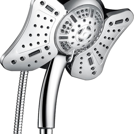 Pommeau de douche GRICH 2.5GPM avec douchette à main combinée : 2 en 1 Pommeaux de douche pluie haute pression et douchette à main, 9 modes/réglages de pulvérisation Pommeau de douche détachable avec tuyau de 60 pouces