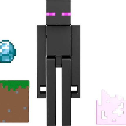 Mattel Minecraft Action Figure & Accessories 2-Pack with Enderman in 3.25-inch Scale, Collectible Toy Set